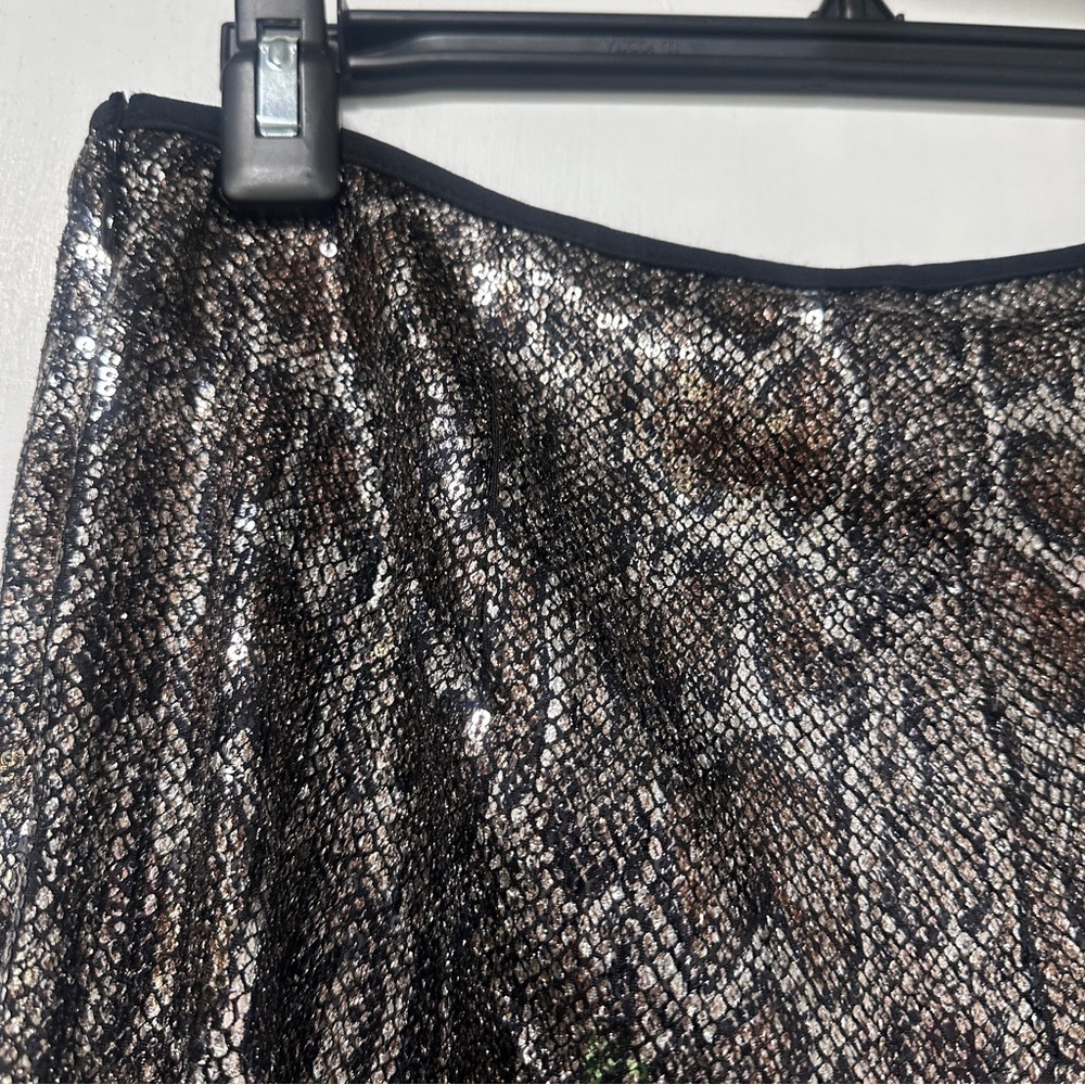 Anthropologie Sequin Snake Joni Pants Women’s Size 6 NWT Brown Gray Animal Print - Picture 14 of 16